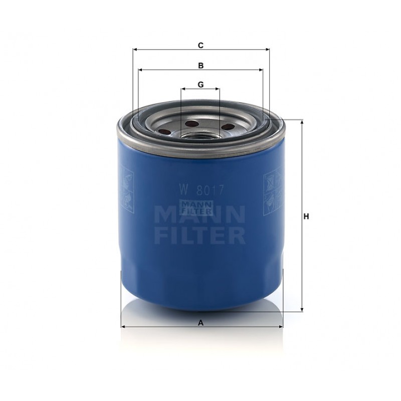 Olejový filter MANN FILTER W 8017