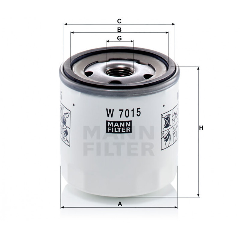 Olejový filter Mann Filter W 7015